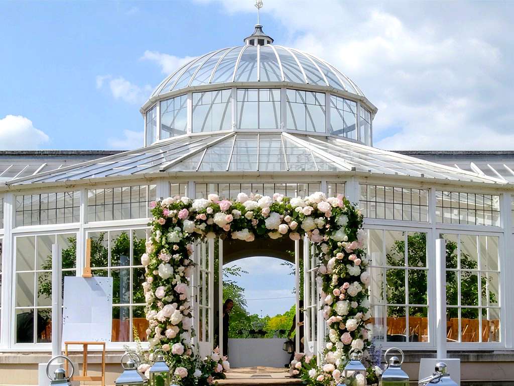 glass greenhouse, greenhouse conservatory, high quality,Europe style metal and glass greenhouse conservatory YSGH-180